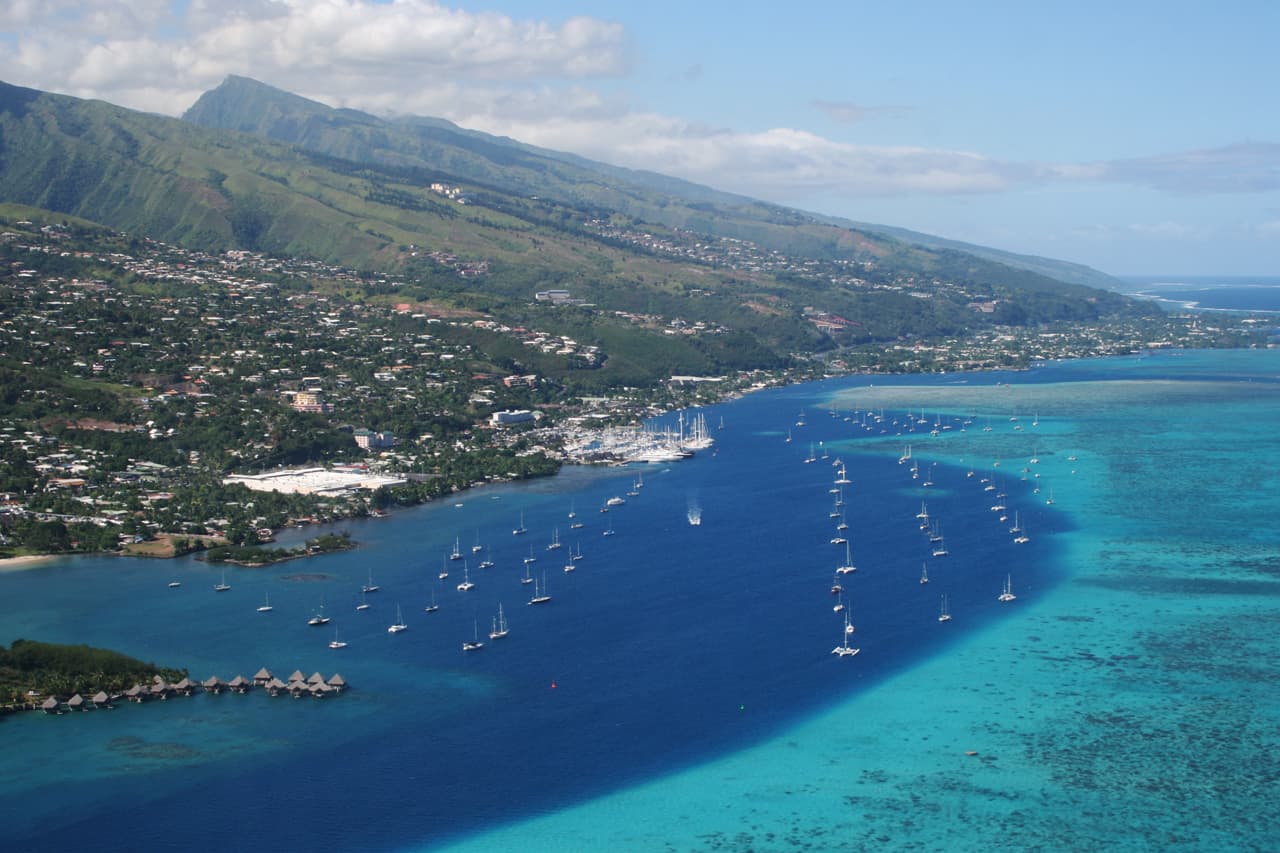 Båter i Marina Taina ved Papeete på Tahiti