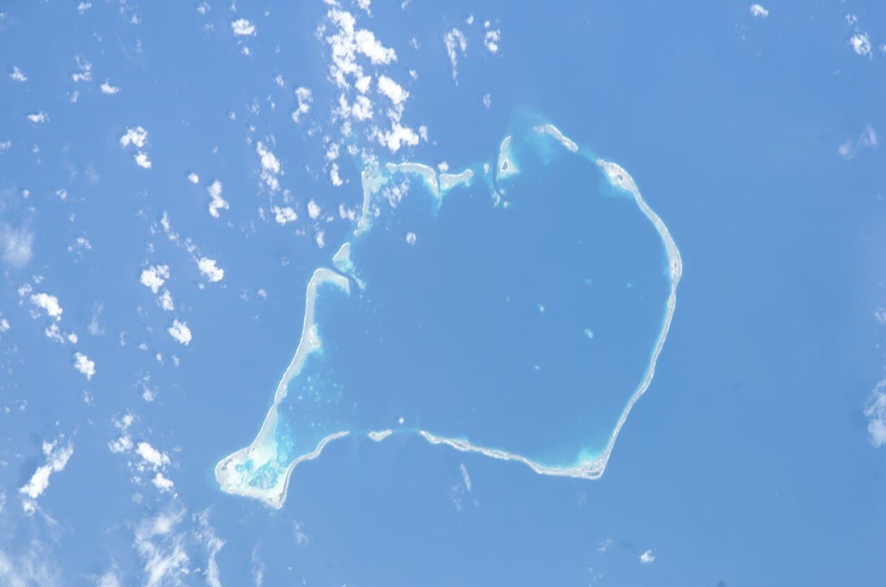 Atollen Funafuti med lagunen