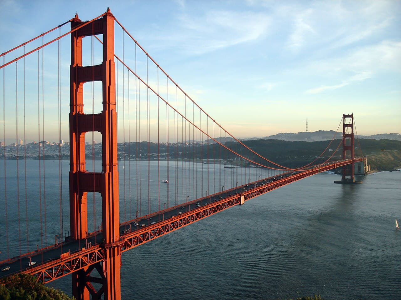 Golden Gate Bridge over innseilingen til San Francisco