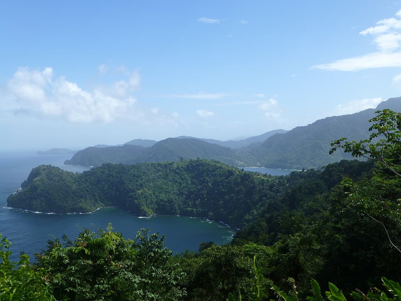 Bukten Maracas Bay på nordkysten av Trinidad