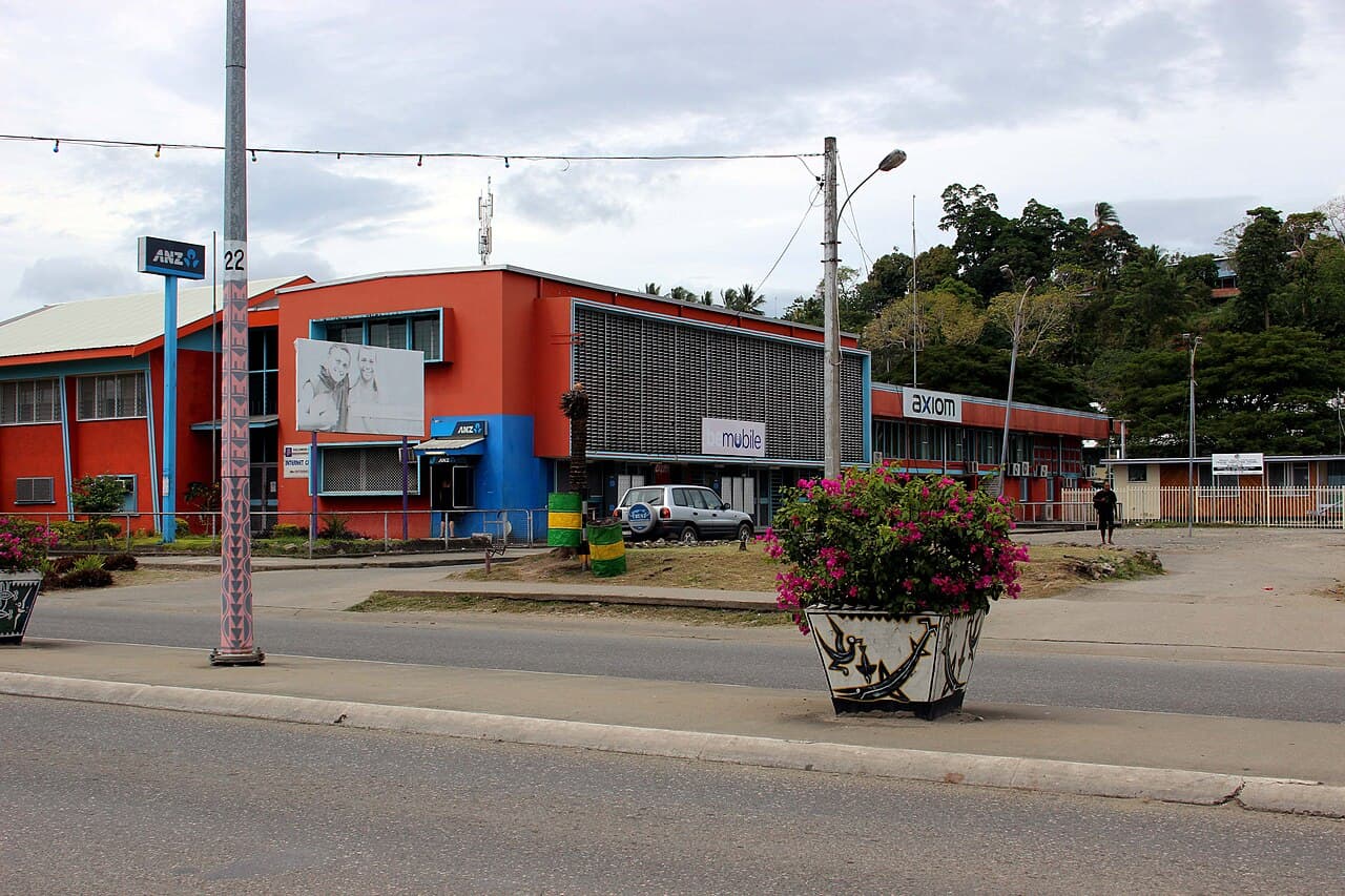Bybildet i Honiara på Guadalcanal
