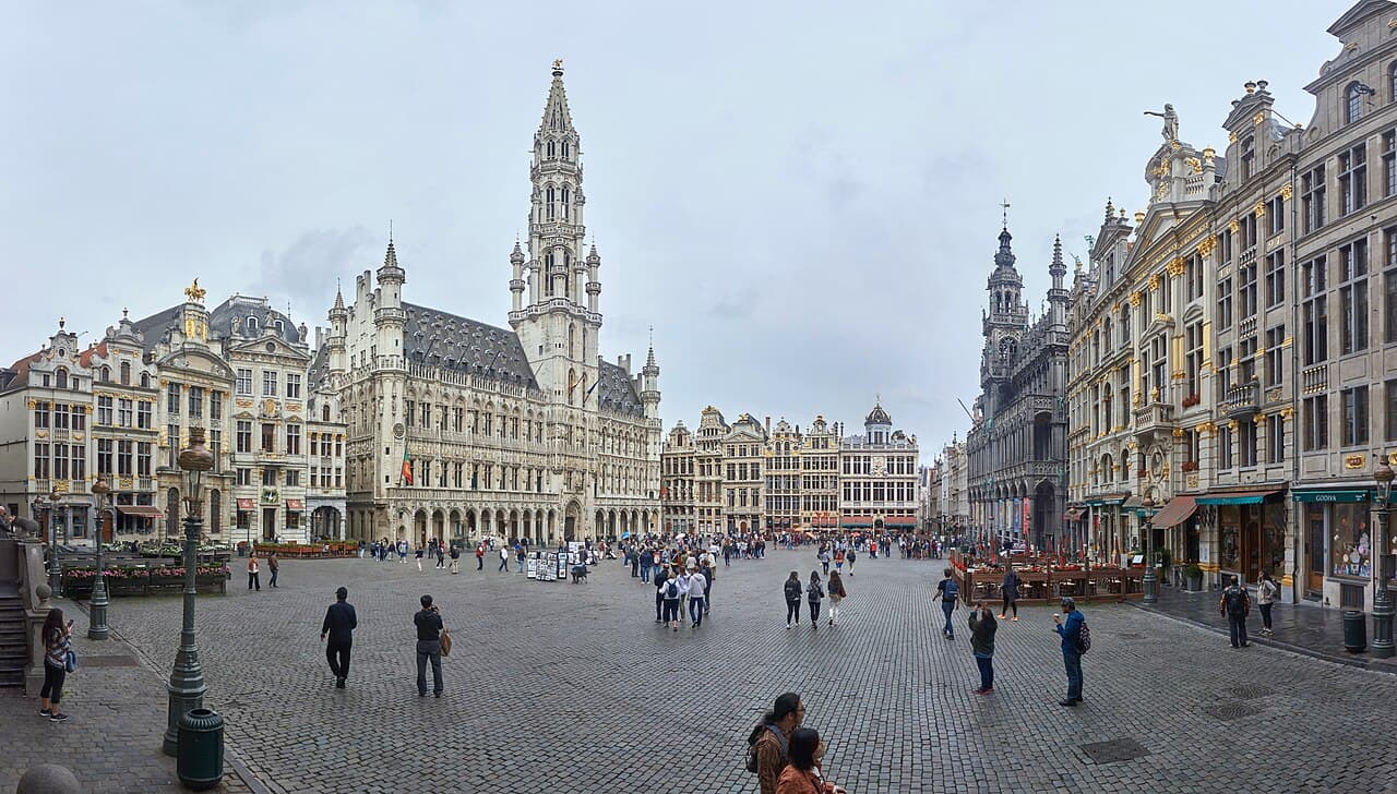 Laugshusene rundt torget Grand-Place i Brussel
