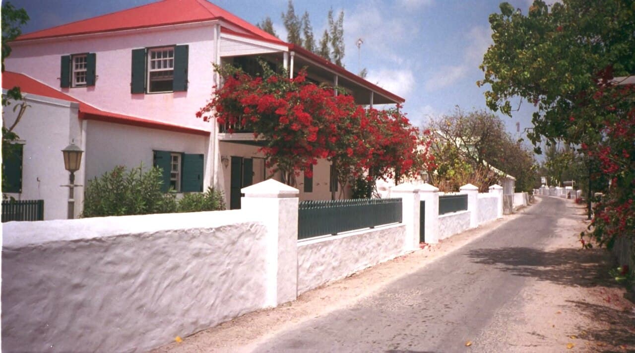 Bebyggelsen i Cockburn Town på Grand Turk