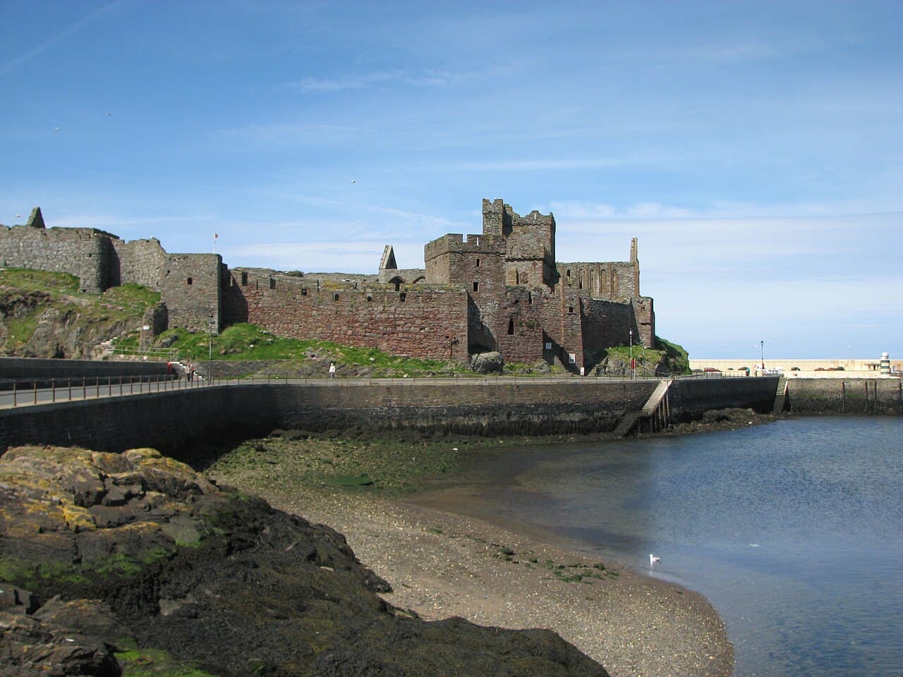 Borgruinene Peel Castle på St Patrick's Isle