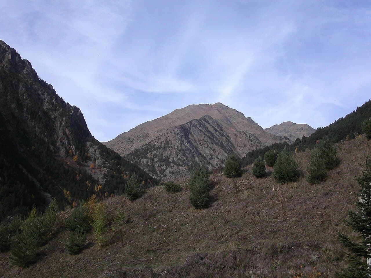 Fjellet Coma Pedrosa i Pyreneene