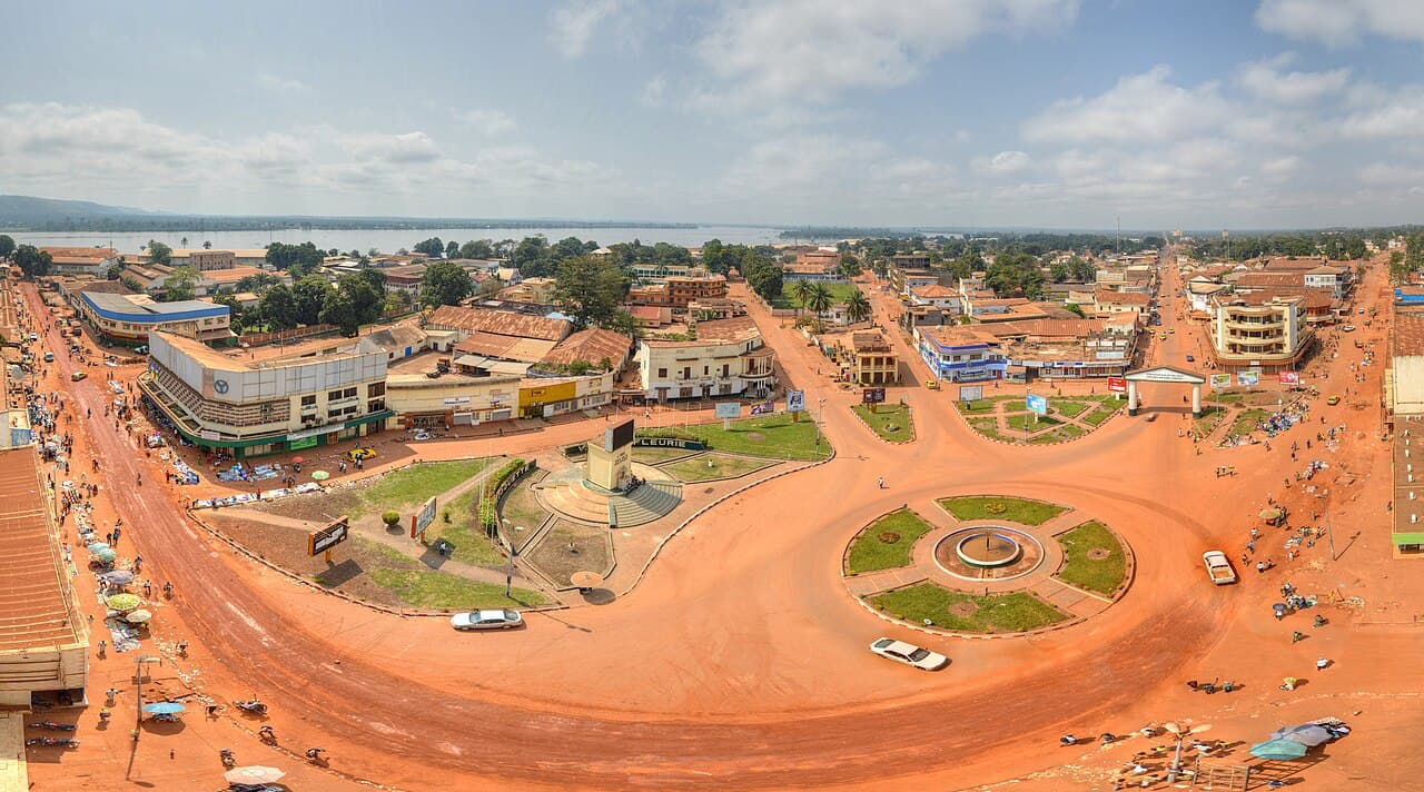 Sentrum av hovedstaden Bangui
