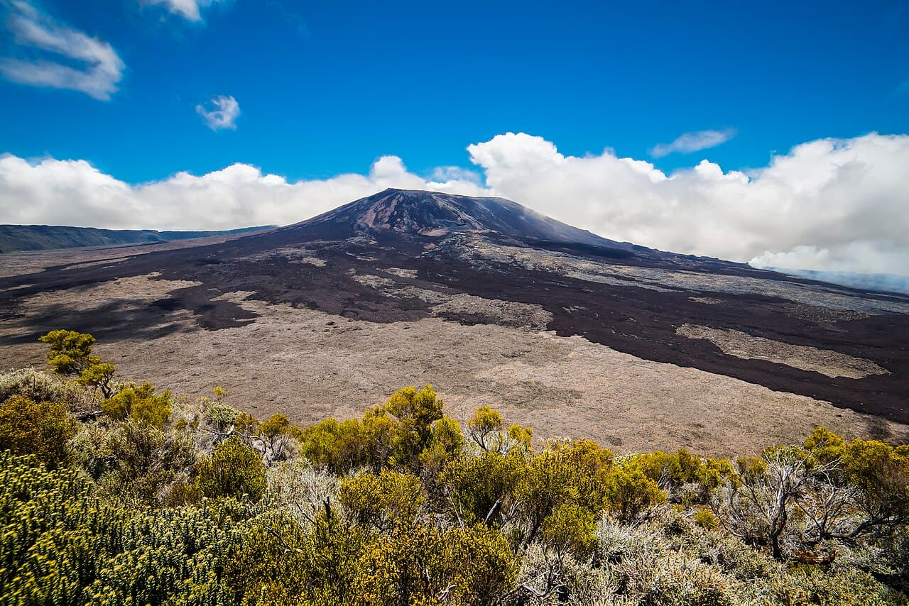 Vulkanlandskapet rundt Piton de la Fournaise