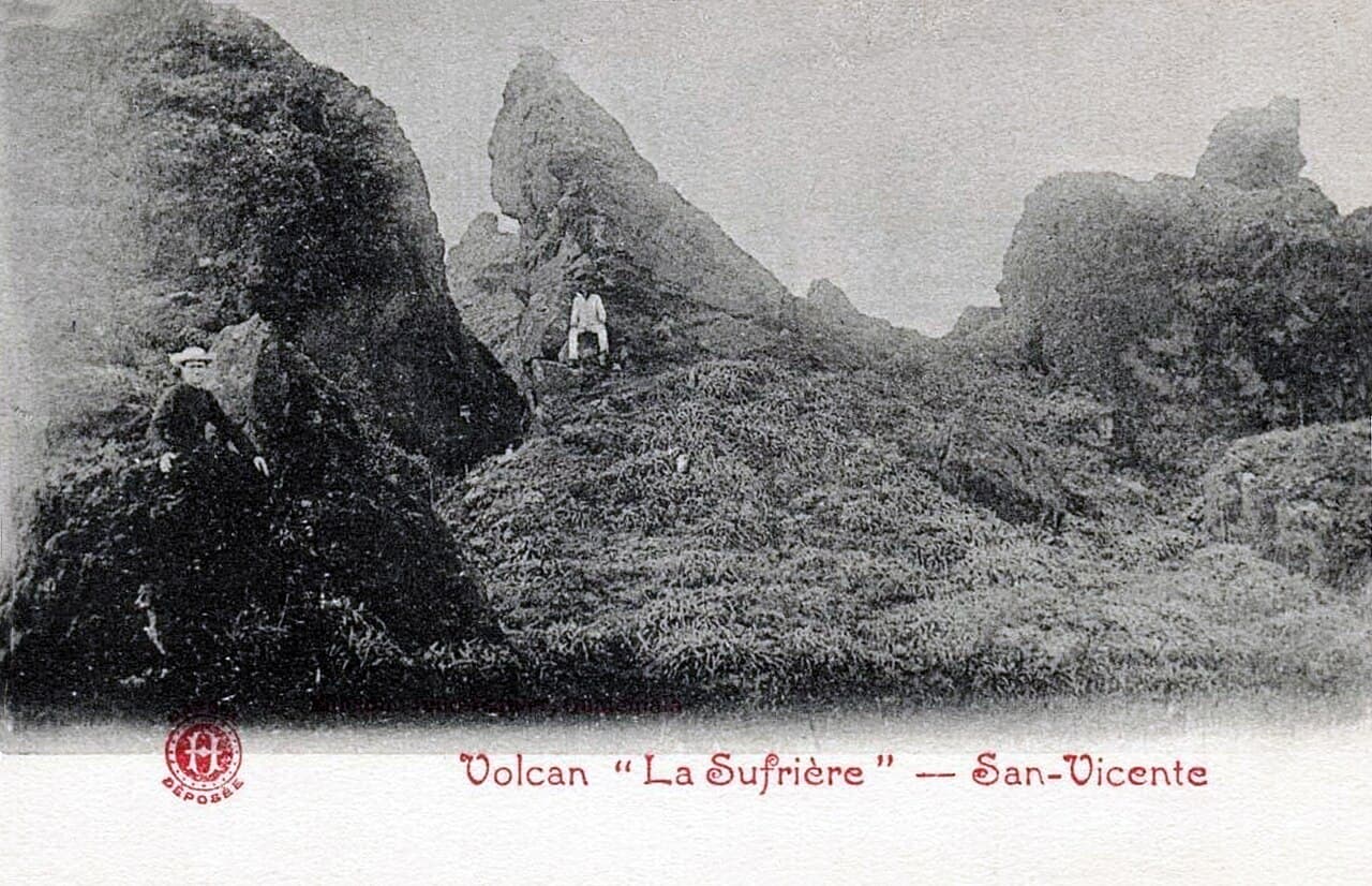 Vulkanen La Soufrière på Saint Vincent