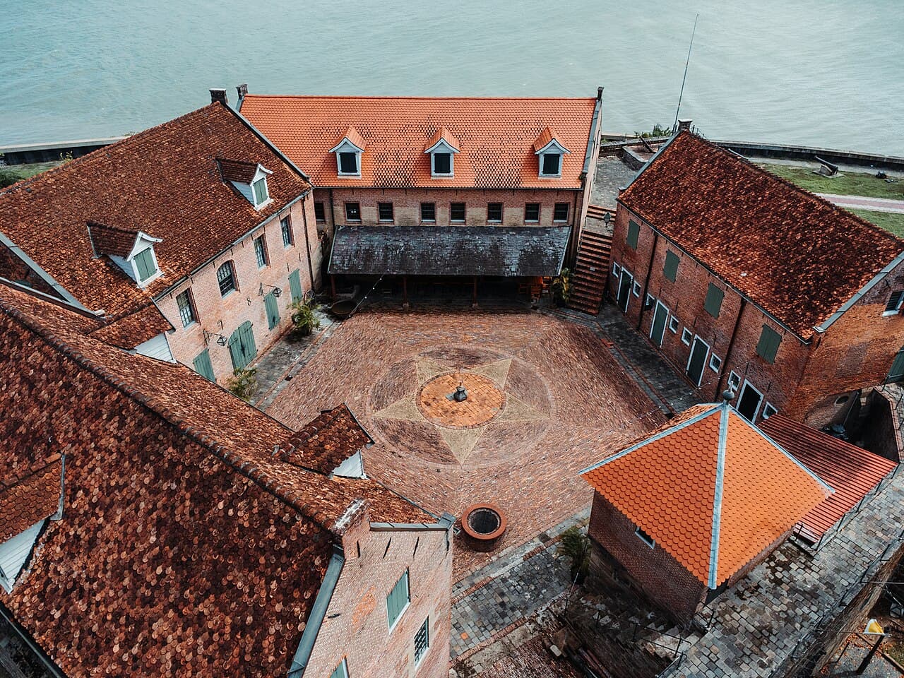 Fort Zeelandia i Paramaribo sett ovenfra