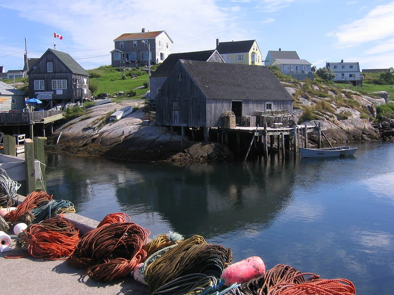 Fiskehavnen ved Peggys Cove i Nova Scotia